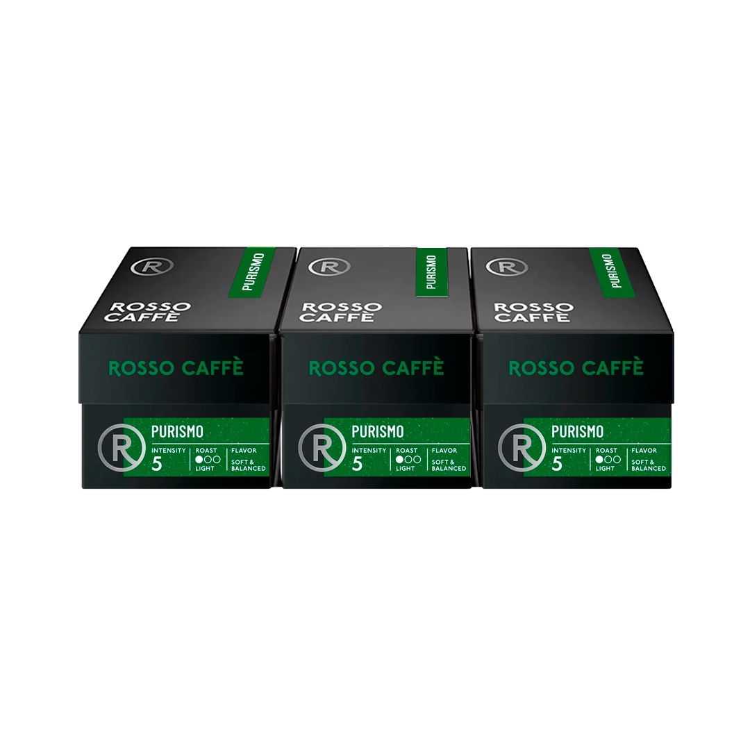 Кофе в капсулах набор Rosso Caffe Purismo для кофемашины Nespresso, 30 капсул