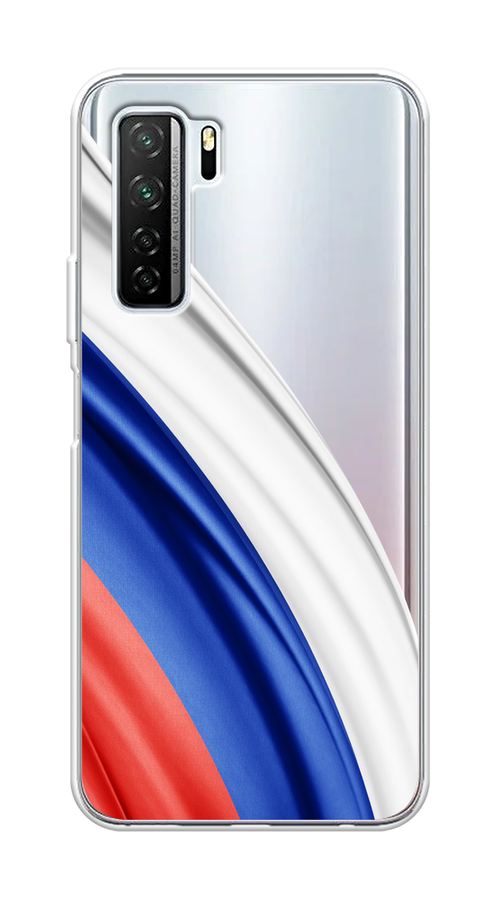 

Чехол на Honor 30S Global/Huawei P40 Lite 5G/Nova 7 SE "Флаг России уголок", Белый;синий;красный;прозрачный, 6103050-1