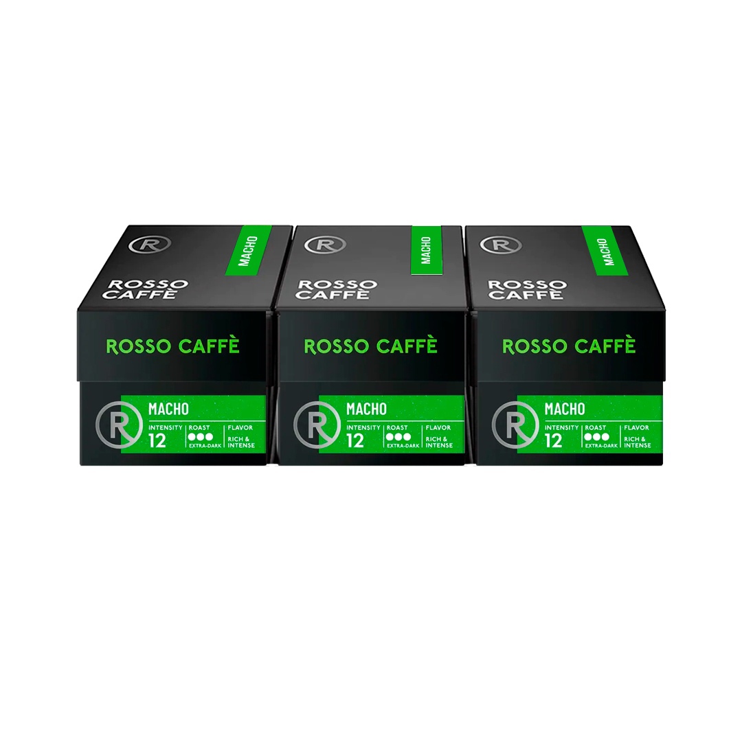 Кофе в капсулах набор Rosso Caffe Macho для кофемашины Nespresso, 30 капсул