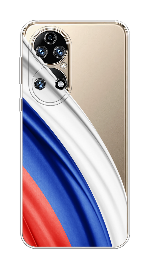 

Чехол на Huawei P50 "Флаг России уголок", Белый;синий;красный;прозрачный, 6104950-1