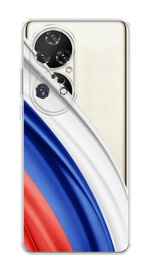 

Чехол на Huawei P50 Pro "Флаг России уголок", Белый;синий;красный;прозрачный, 6105050-1