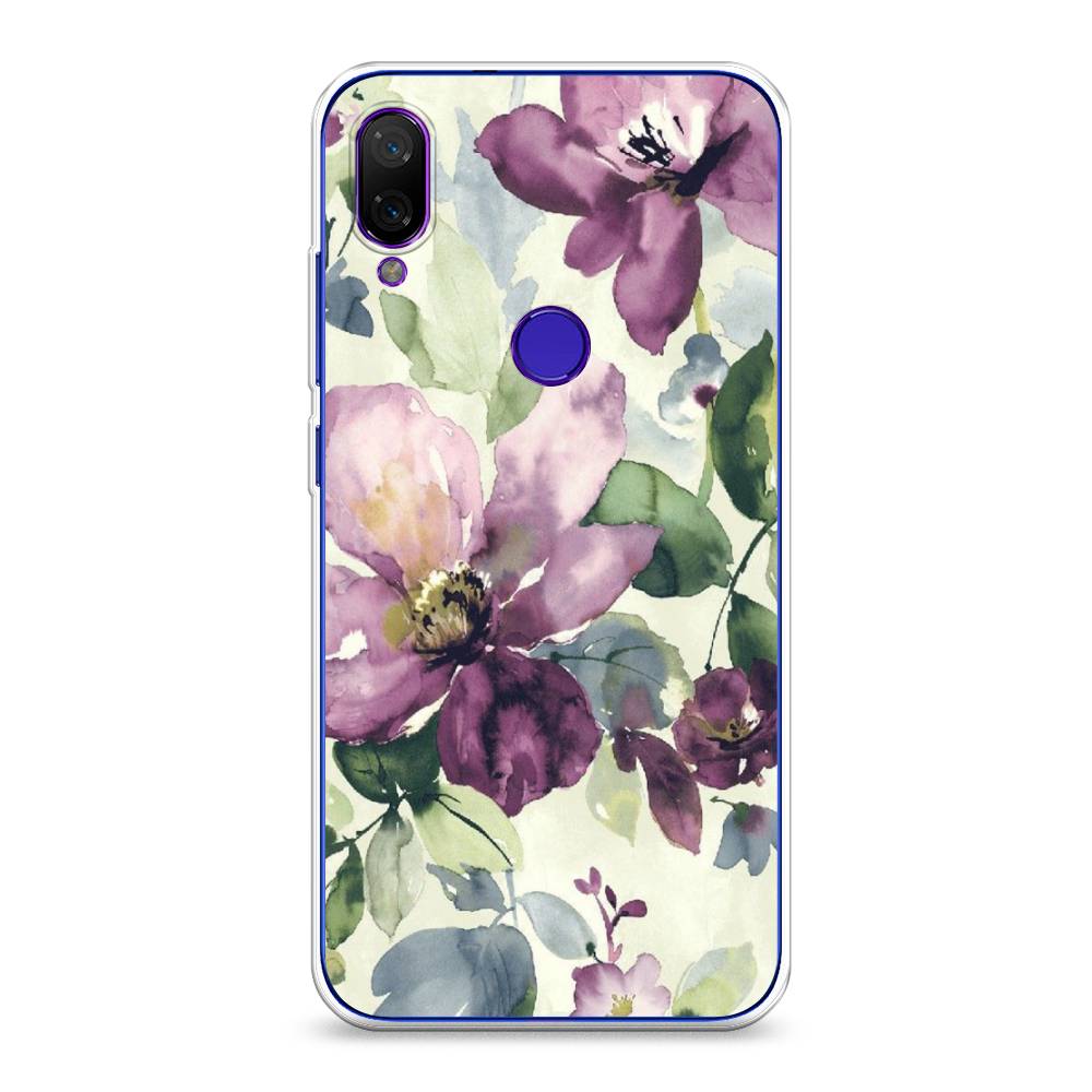 

Чехол Awog на Xiaomi Mi Play "Сиреневые цветы-акварель", Разноцветный, 35350-10