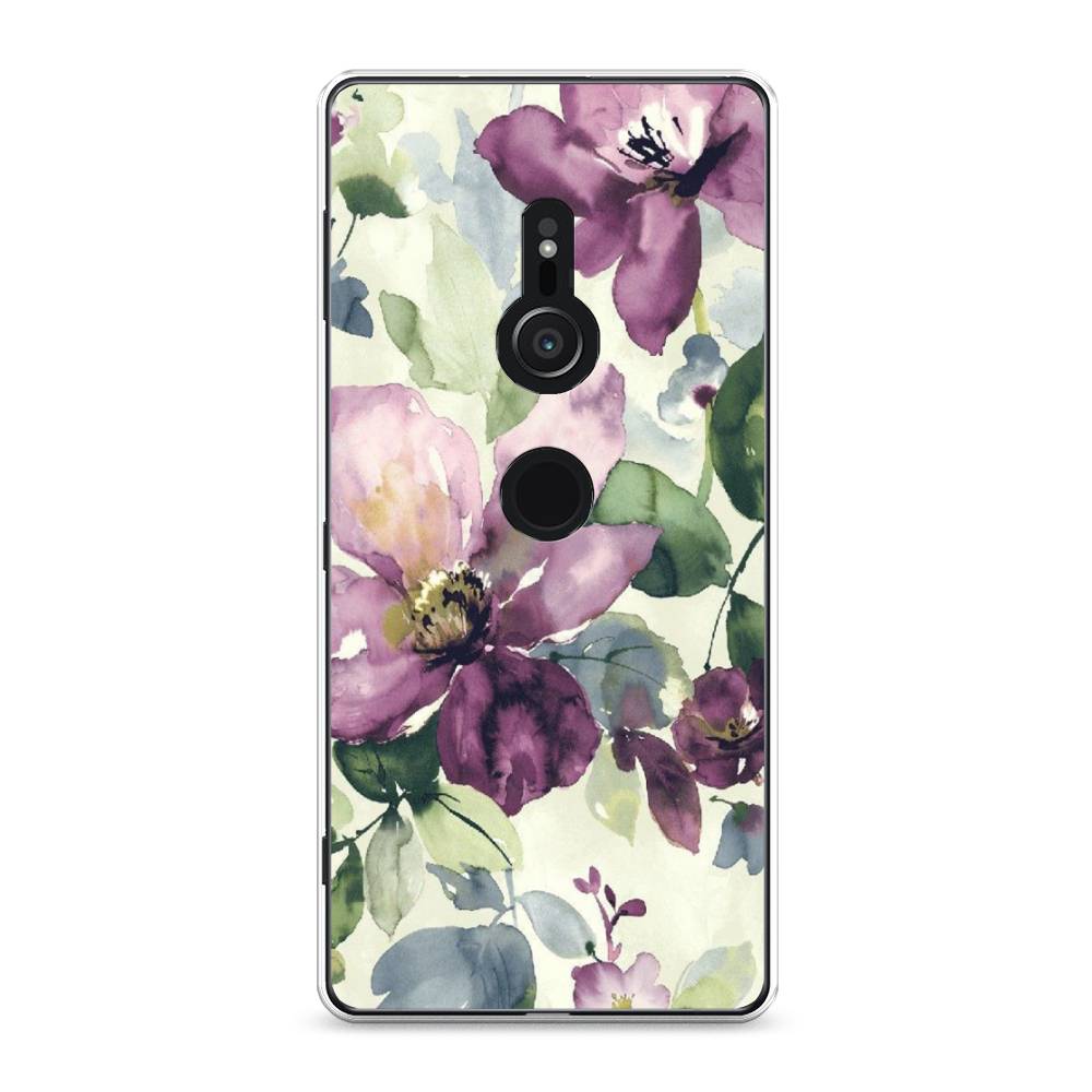 

Чехол Awog на Sony Xperia XZ2 "Сиреневые цветы-акварель", Разноцветный, 52850-10
