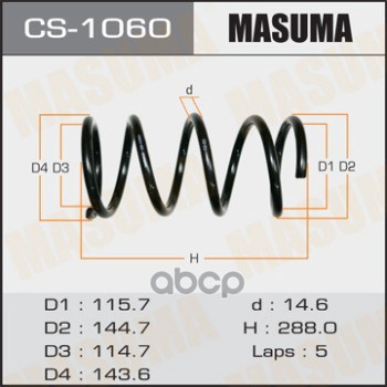 Пружина Подвески Masuma Rear Rav4/ Aca20w, Aca21w Masuma CS1060