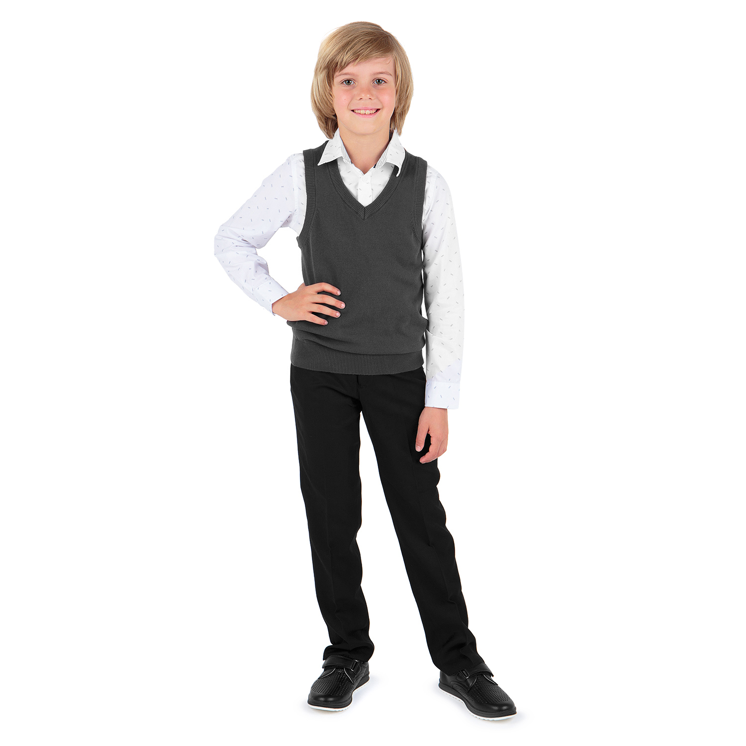 фото Жилет детский leader kids scb18-04/grey р.146