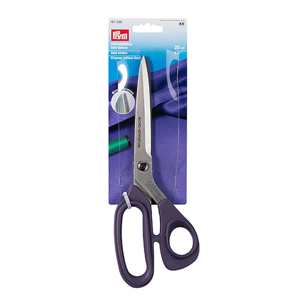 

Ножницы портновские Prym Professional Хact 25см (611520), с микро-зубцами, Синий