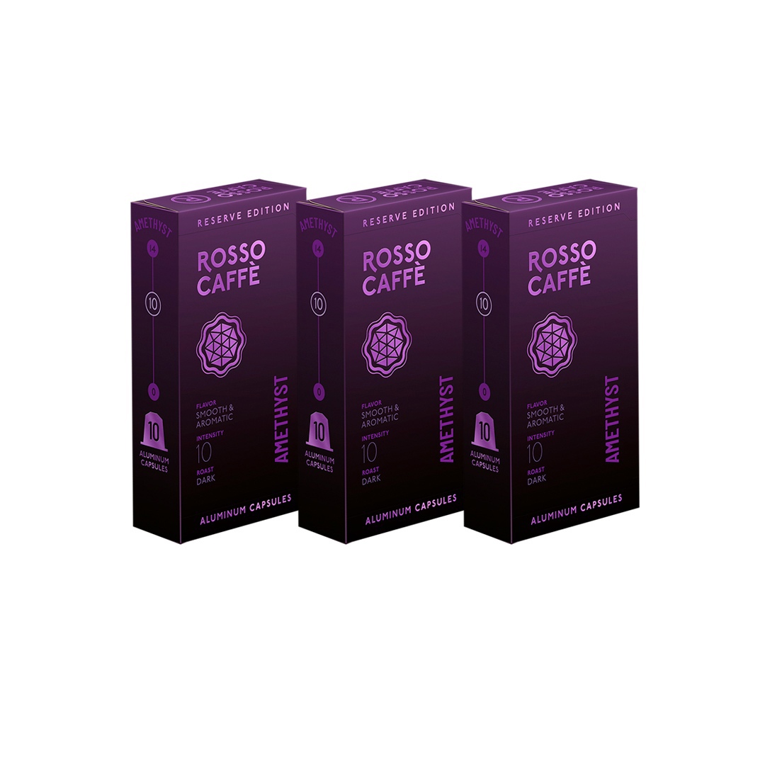 Кофе в капсулах набор Rosso Caffe Reserve Amethyst для кофемашины Nespresso, 30 капсул