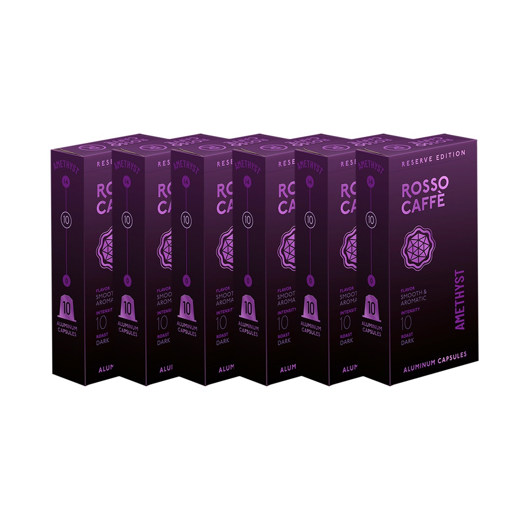 Кофе в капсулах набор Rosso Caffe Reserve Amethyst для кофемашины Nespresso, 60 капсул