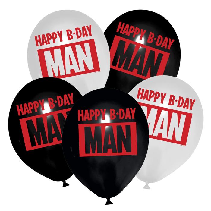 

Шар латексный 12 Happy B-day, 25 шт., День рождения