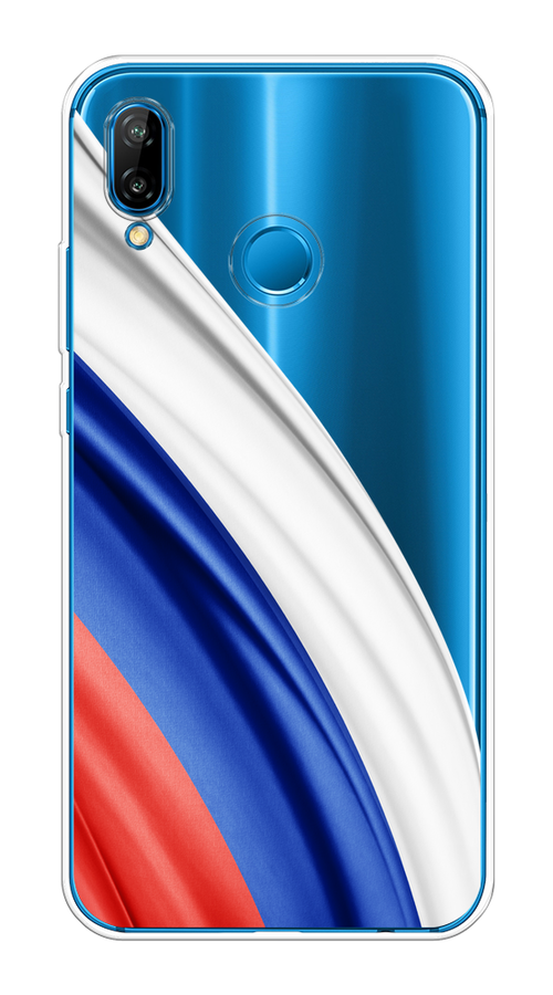 

Чехол на Huawei P20 Lite/Nova 3E "Флаг России уголок", Белый;синий;красный;прозрачный, 65650-1