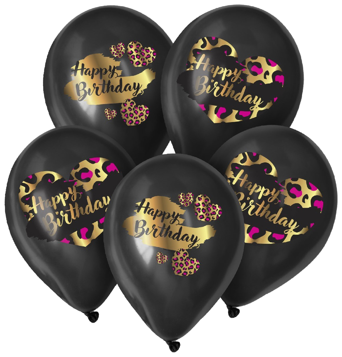 

Шар латексный 12 Happy Birthday, 5 шт., День рождения