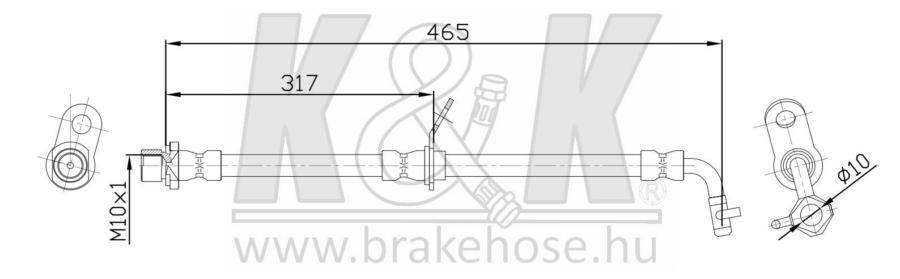 

Шланг Тормозной Задн Лев Toyota: Avensis 1.6 Vvti/1.8 Vvti/2.0 Vvti 00- K&K арт. FT1415