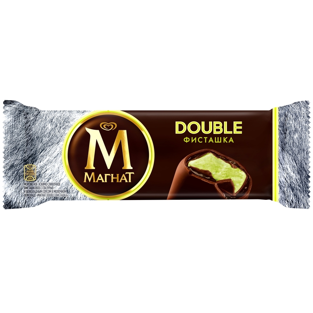 

Мороженое сливочное Магнат Double фисташка бзмж 73 г