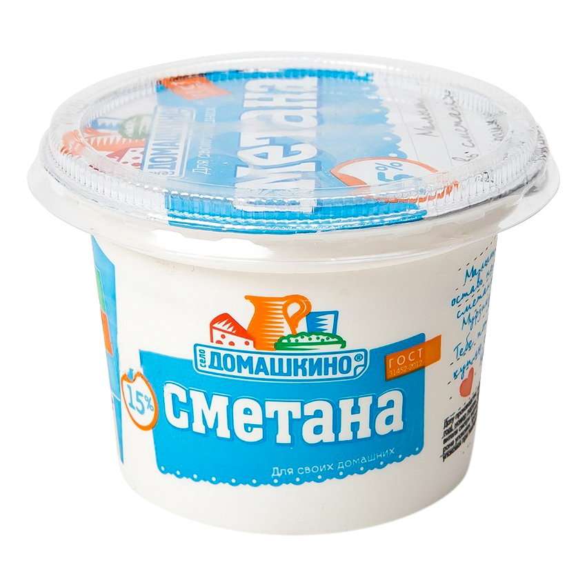 

Сметана Село Домашкино 15% 170 г