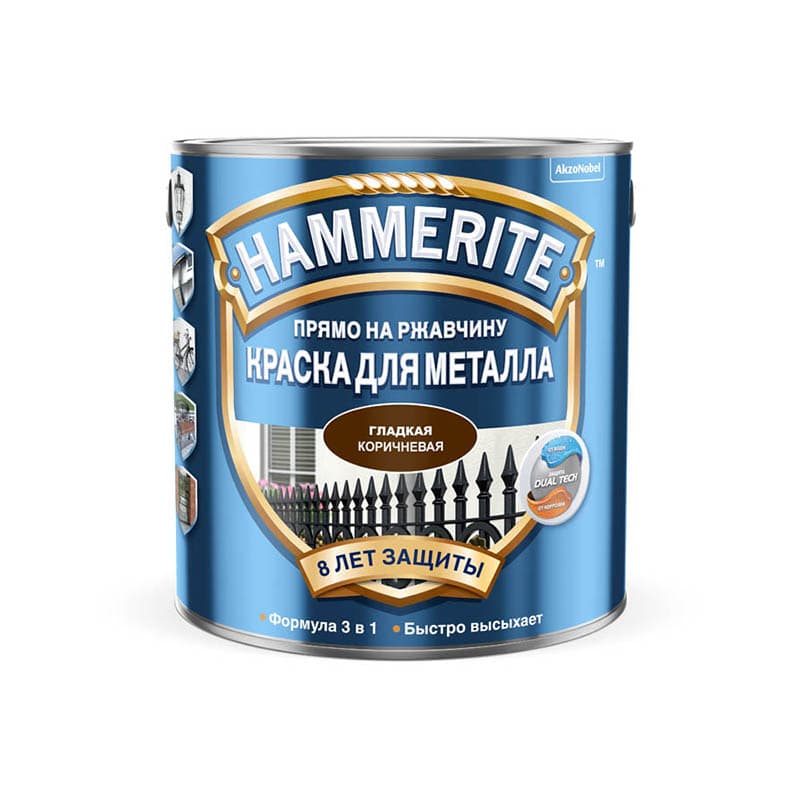

Hammerite гладкая (0,5 л RAL 8017 коричневая )