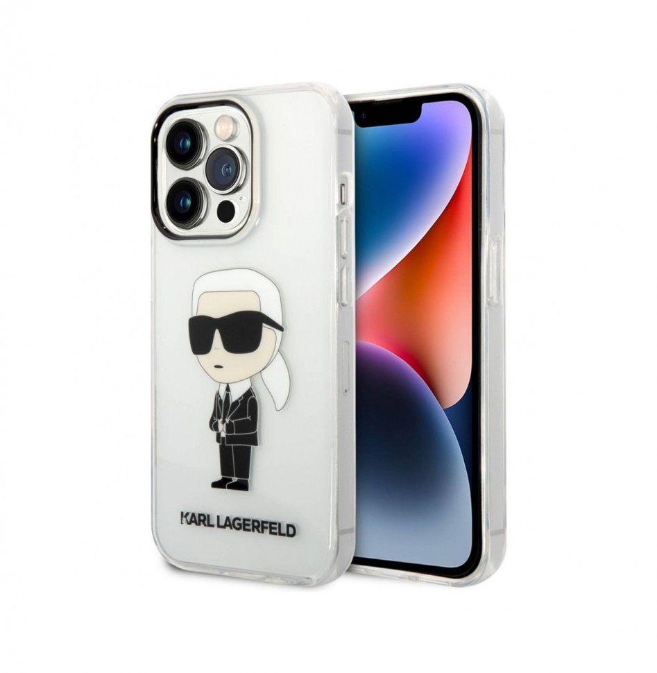 Чехол Karl Lagerfeld PC/TPU NFT Karl Ikonik Hard для iPhone 14 Pro, Прозрачный