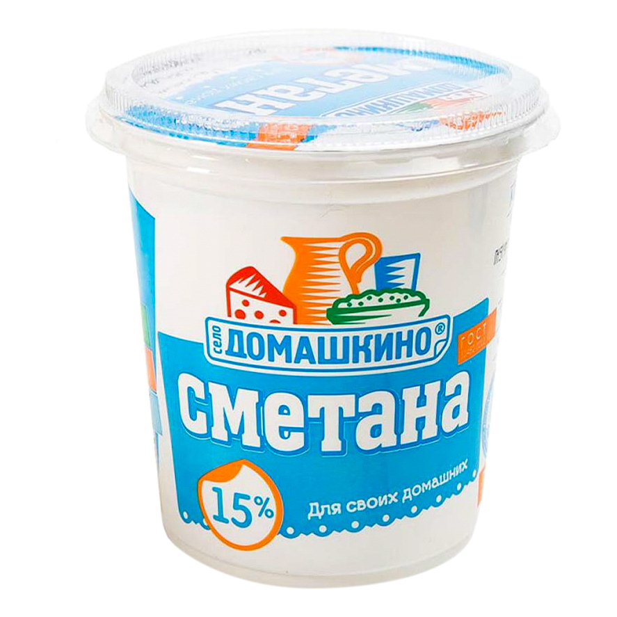 

Сметана Село Домашкино 15% 300 г