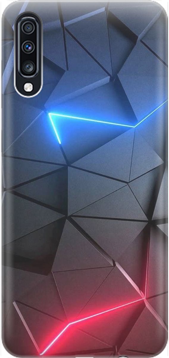 

Чехол на Samsung Galaxy A70/A70s с принтом "Графитовые грани", Серый;синий, 1545