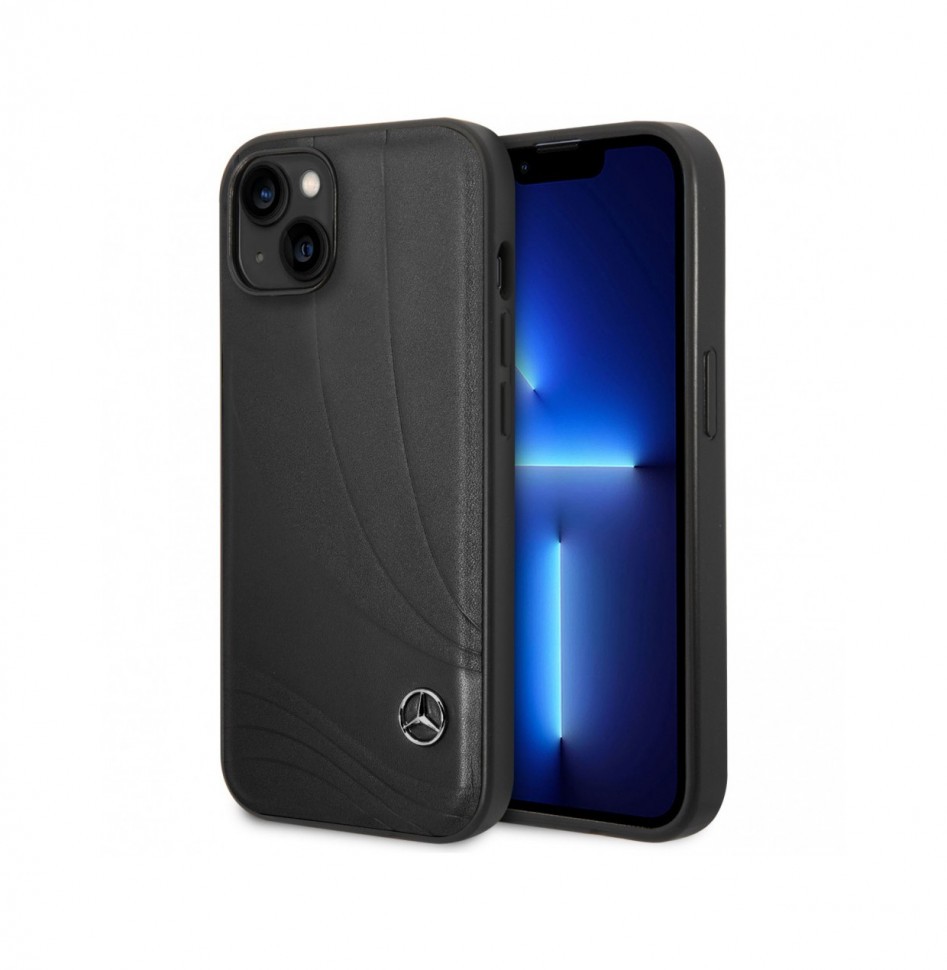 

Чехол Mercedes для iPhone 14 Leather Wave III Hard , Черный, Leather Wave III Hard