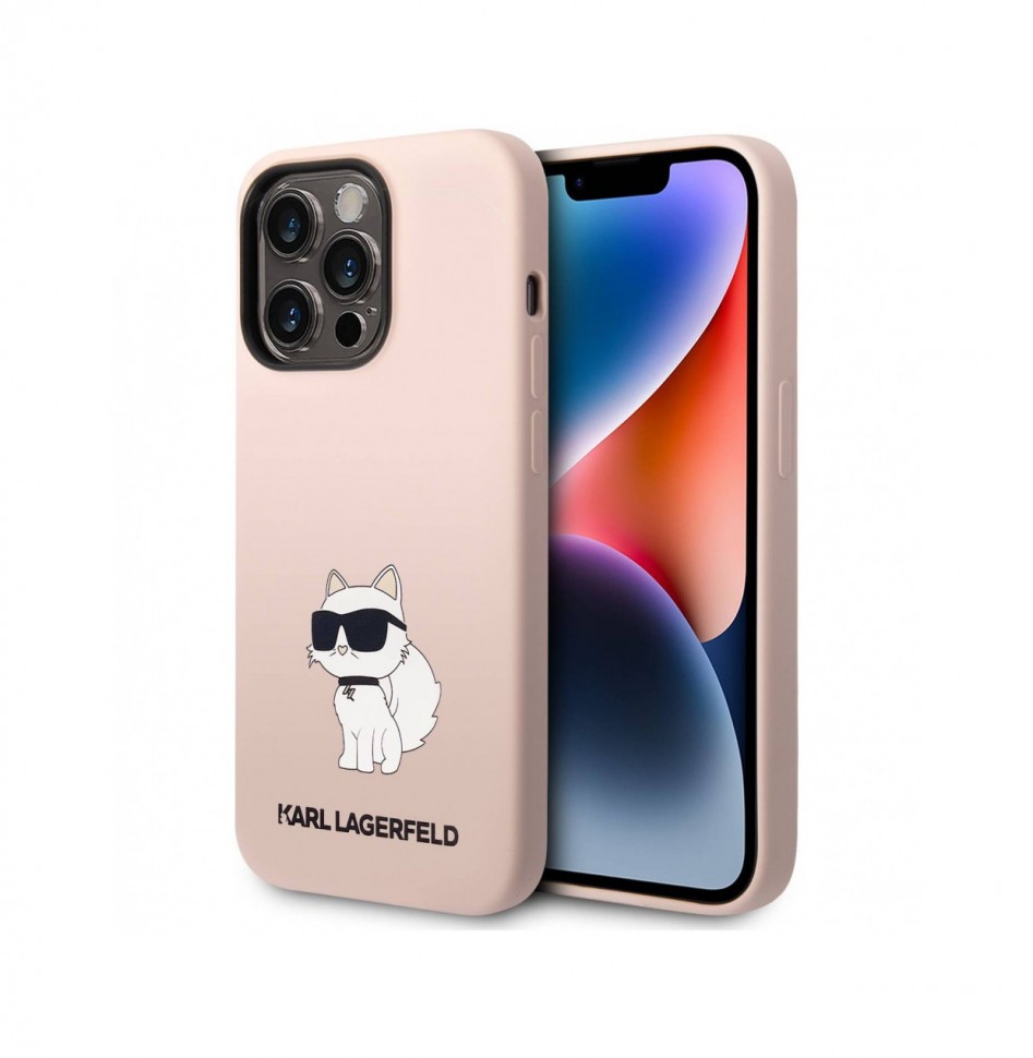 Чехол Karl Lagerfeld Liquid silicone NFT Choupette для iPhone 14 Pro, Розовый