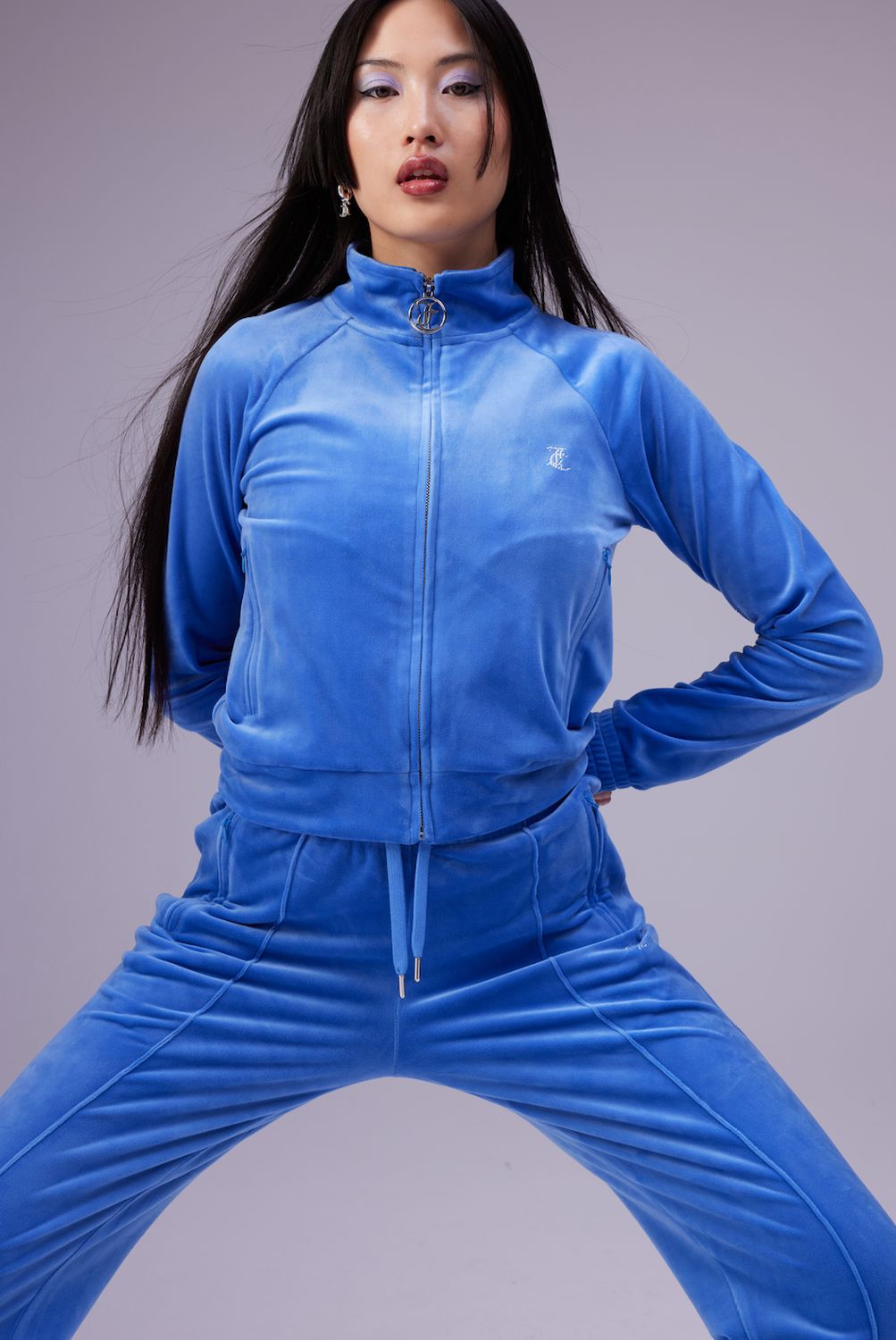 Олимпийка женская Juicy Couture JCAPW044/178 синяя 42 RU