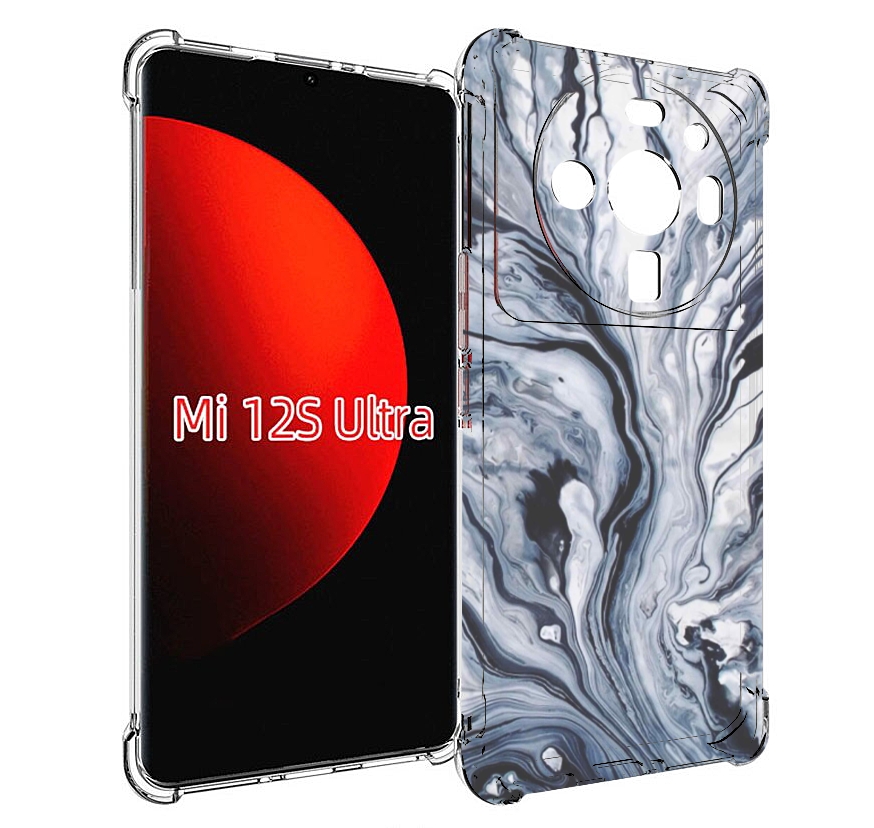 

Чехол MyPads серая краска для Xiaomi 12S Ultra, Прозрачный, Tocco