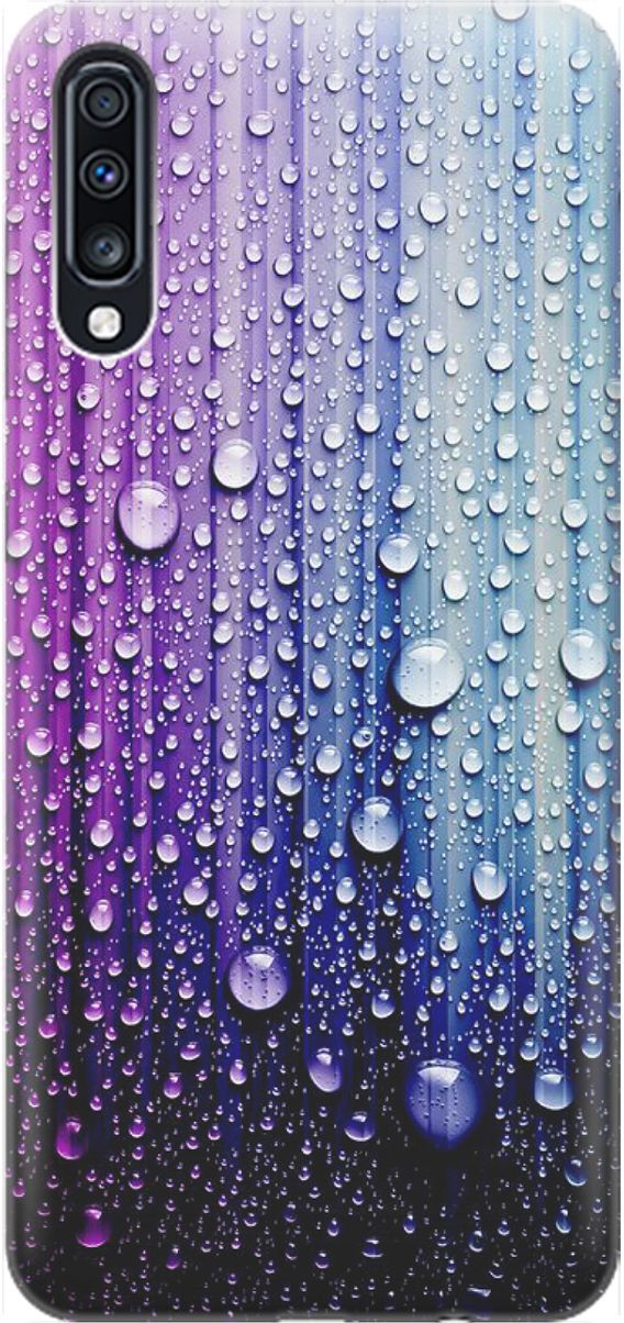 

Чехол на Samsung Galaxy A70/A70s с принтом "Капли на голубом", Голубой;фиолетовый, 1545