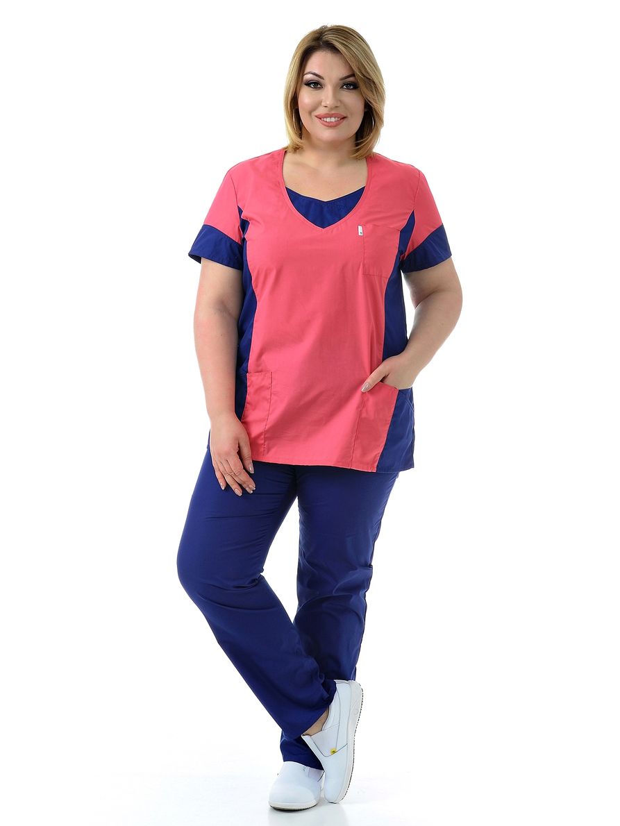 фото Костюм медицинский женский medicalwear олеся 104 розовый 56 ru