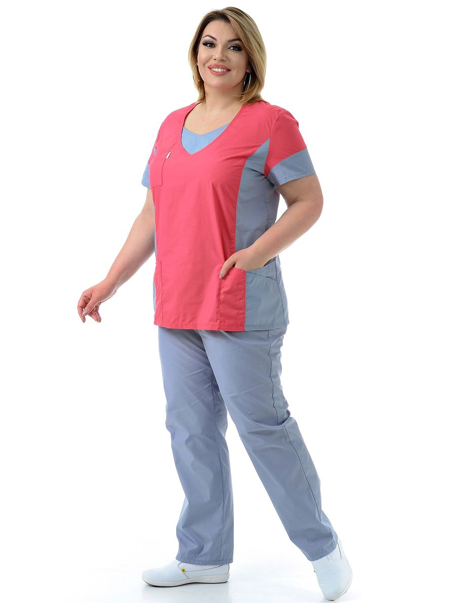 фото Костюм медицинский женский medicalwear олеся 104 розовый 56 ru