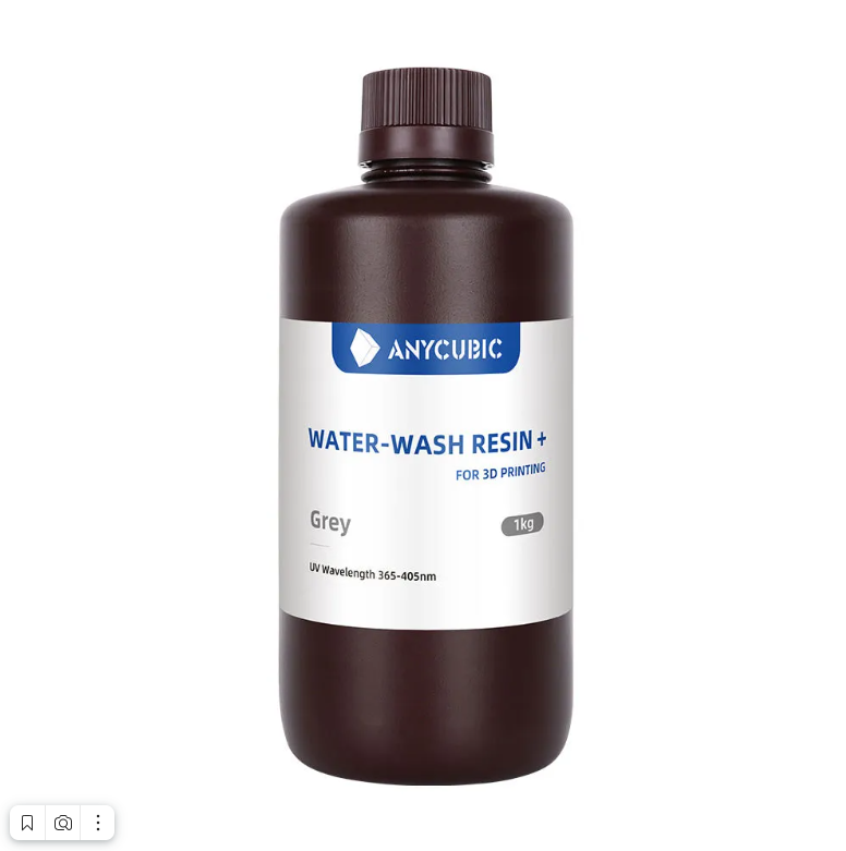 

Фотополимерная смола Anycubic Washable Resin+, серая (1 кг), Серый, Washable Resin+