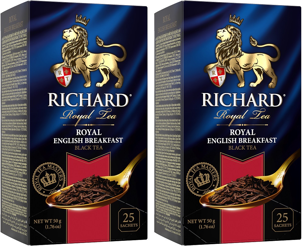 

Черный чай Richard Royal English Вreakfast, 2 уп х 25 пакетиков