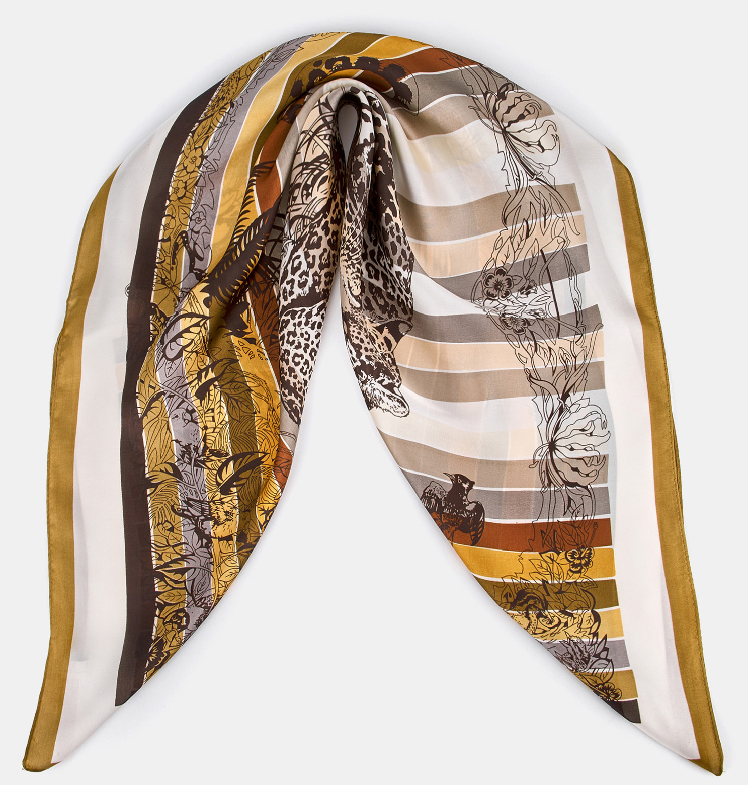 

Платок женский Ralf Ringer АУГШ103800 коричневый, 70х70 см, АУГШ103800