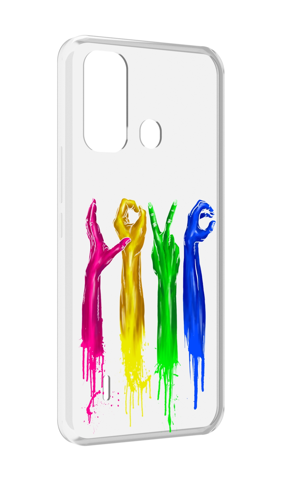 

Чехол MyPads яркие руки love для ITEL A49 / A58 / A58 Pro, Прозрачный, Tocco