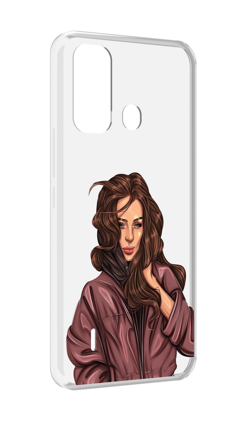 

Чехол MyPads Арт рисунок девушки для ITEL A49 / A58 / A58 Pro, Прозрачный, Tocco