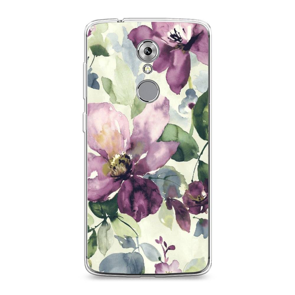 

Чехол Awog на ZTE Axon 7 / ЗТЕ Axon 7 "Сиреневые цветы-акварель", Разноцветный, 131450-10