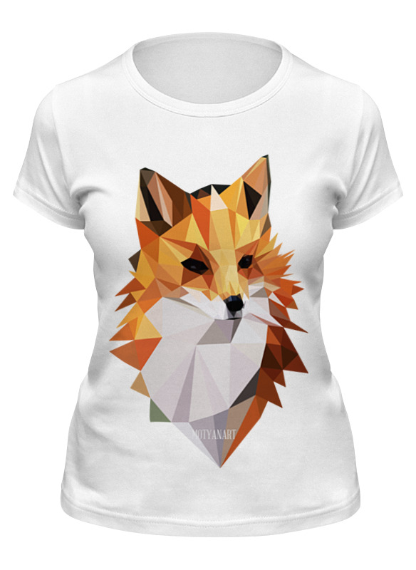 

Футболка женская Printio Poly fox белая M, Белый, Poly fox