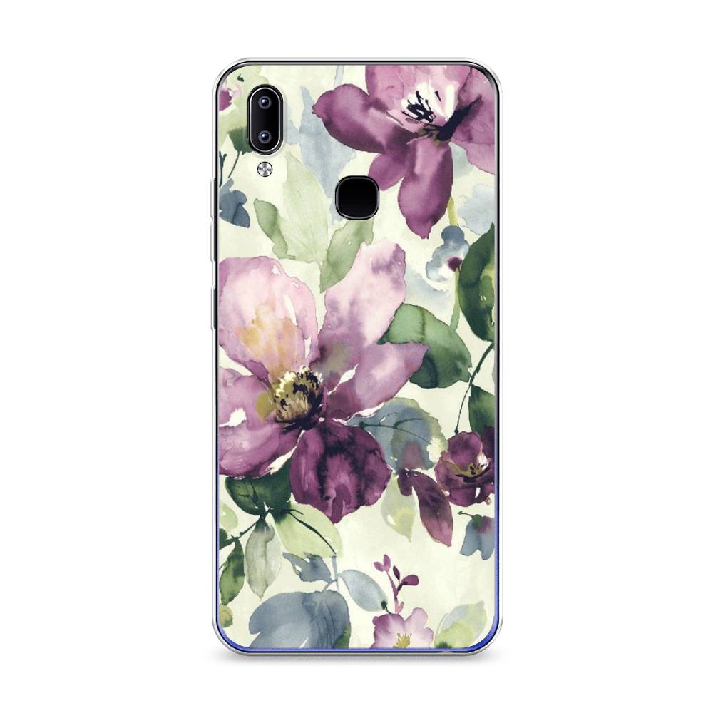 

Чехол Awog на Vivo Y93 "Сиреневые цветы-акварель", Разноцветный, 262950-10