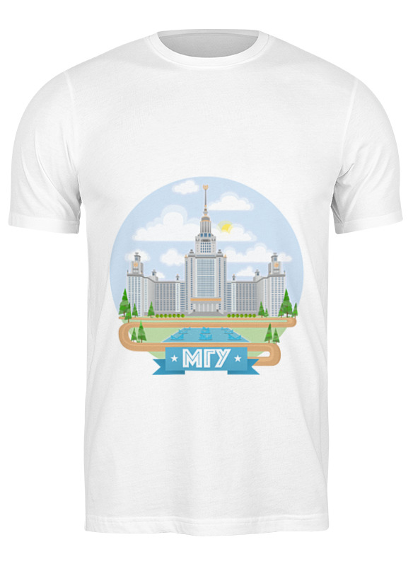 

Футболка мужская Printio Мгу белая M, Белый, Мгу