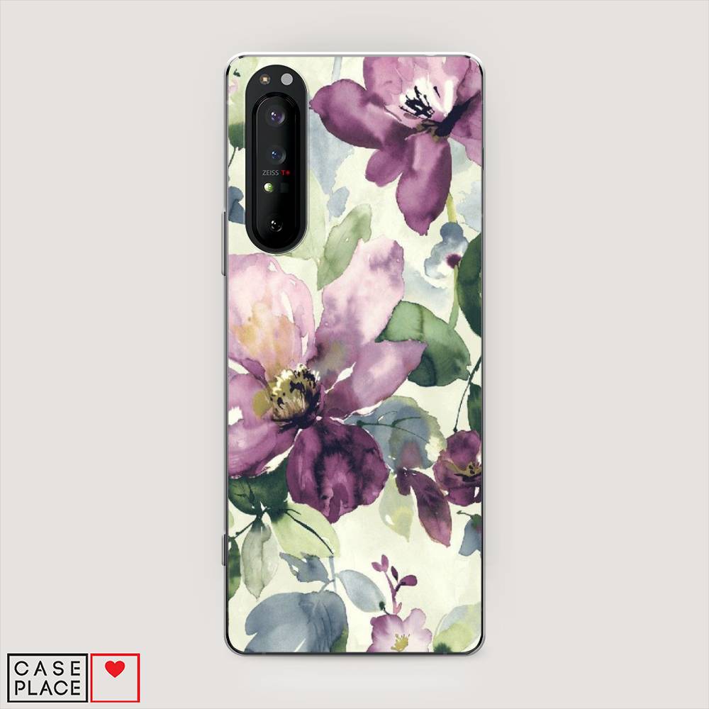 

Чехол Awog на Sony Xperia 1 II "Сиреневые цветы-акварель", Разноцветный, 54550-10