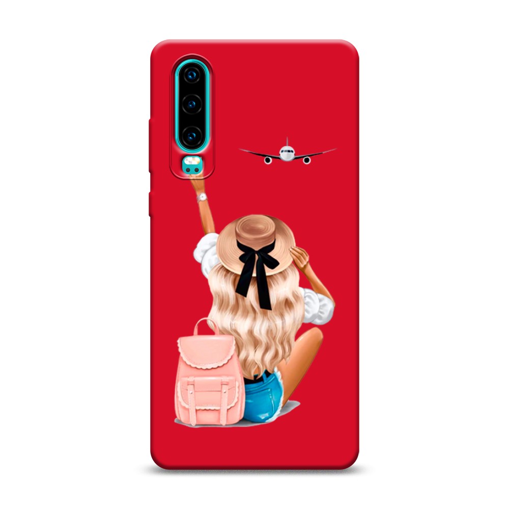 

Чехол Awog на Huawei P30 "Автостопом самолетом", Разноцветный, 68553-1