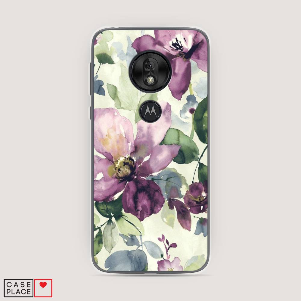 

Чехол Awog на Motorola Moto G7 Play / Моторола Мото G7 Play "Сиреневые цветы-акварель", Разноцветный, 241250-10