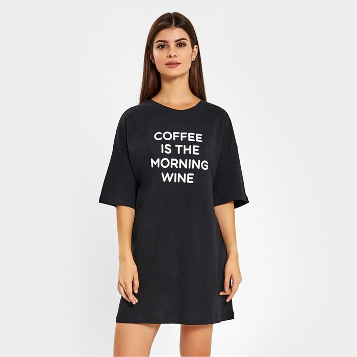 Платье домашнее женское MARK FORMELLE Coffee черное 48 RU