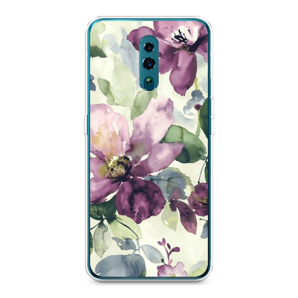 

Чехол Awog на Oppo Reno "Сиреневые цветы-акварель", Разноцветный, 250750-10