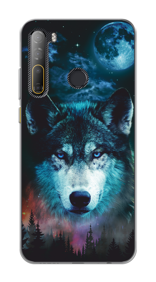

Чехол на HTC Desire 20 Pro "Лунный волк", Бирюзовый;розовый;синий, 102750-1