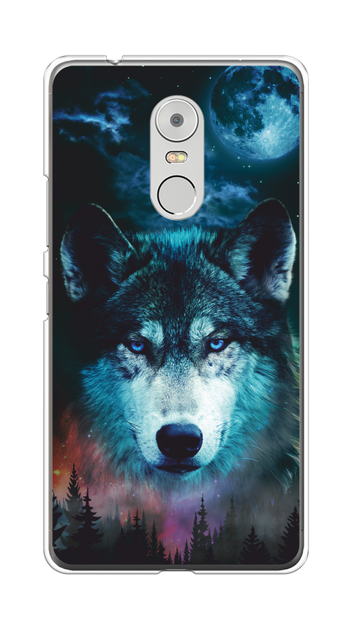 

Чехол на Lenovo K6 Note "Лунный волк", Бирюзовый;розовый;синий, 112250-1