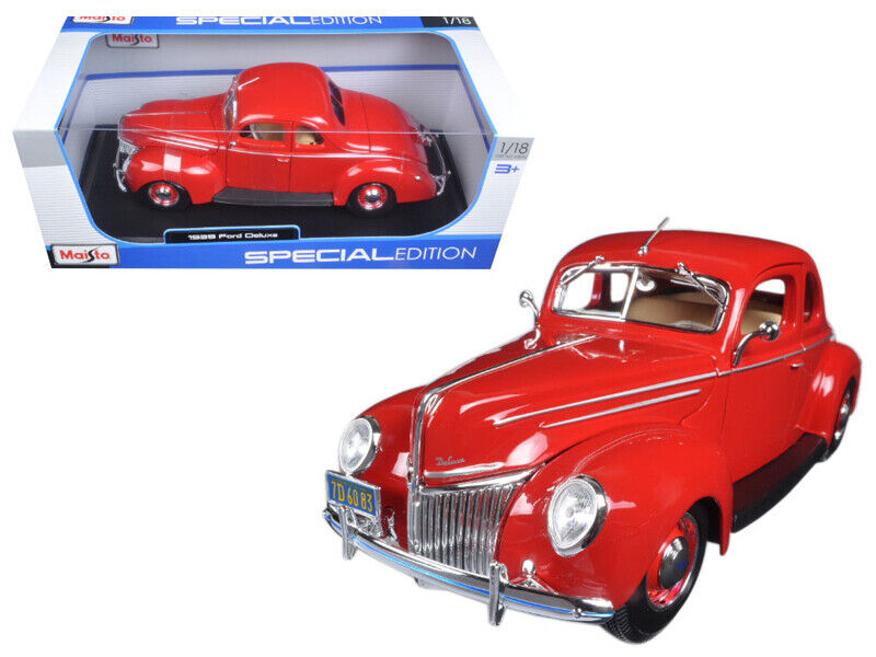 

Машина Maisto 1:18 Ford Deluxe (1939) 31180, Красный, 31180