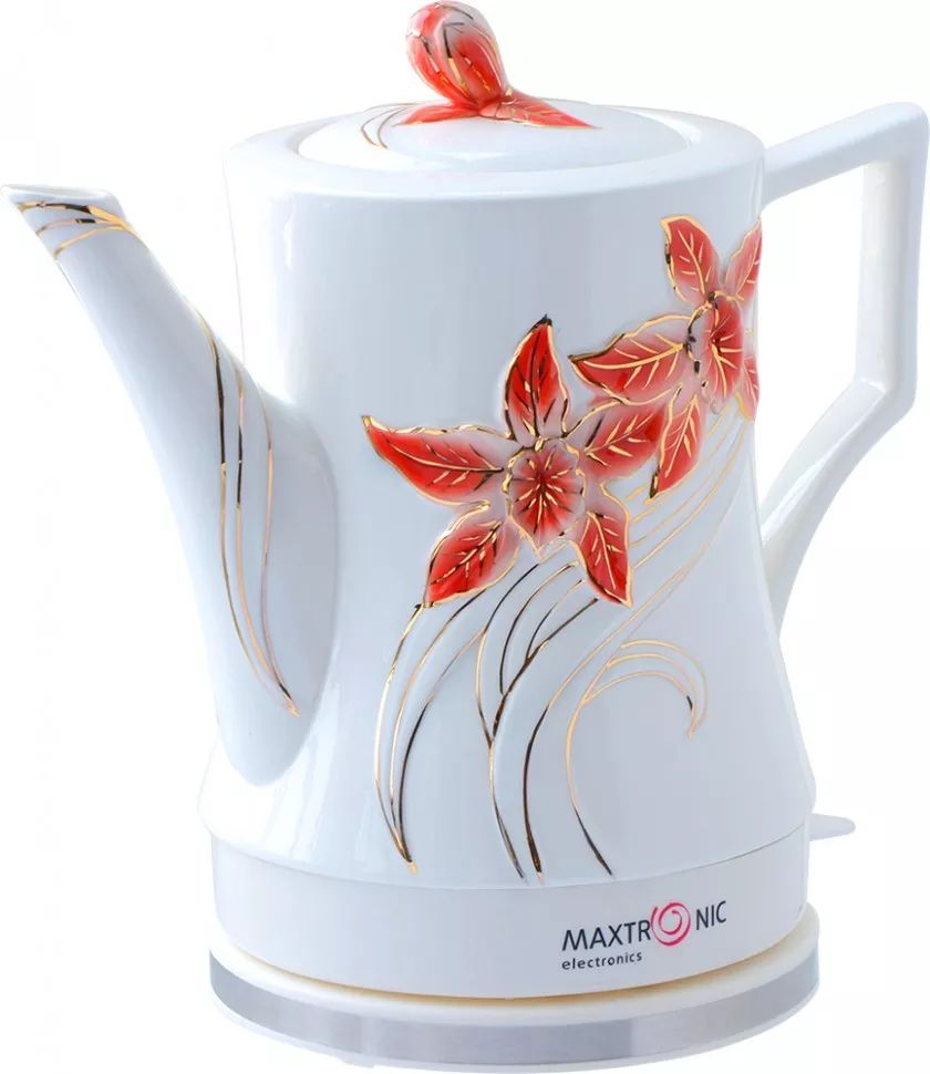Чайник электрический MAXTRONIC MAX-YD-2013 1.7 л белый, разноцветный миксер maxtronic max ly 618 белый голубой