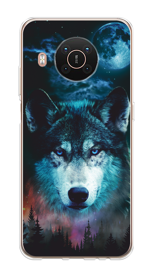 

Чехол на Nokia X20/X10 "Лунный волк", Бирюзовый;розовый;синий, 124250-1