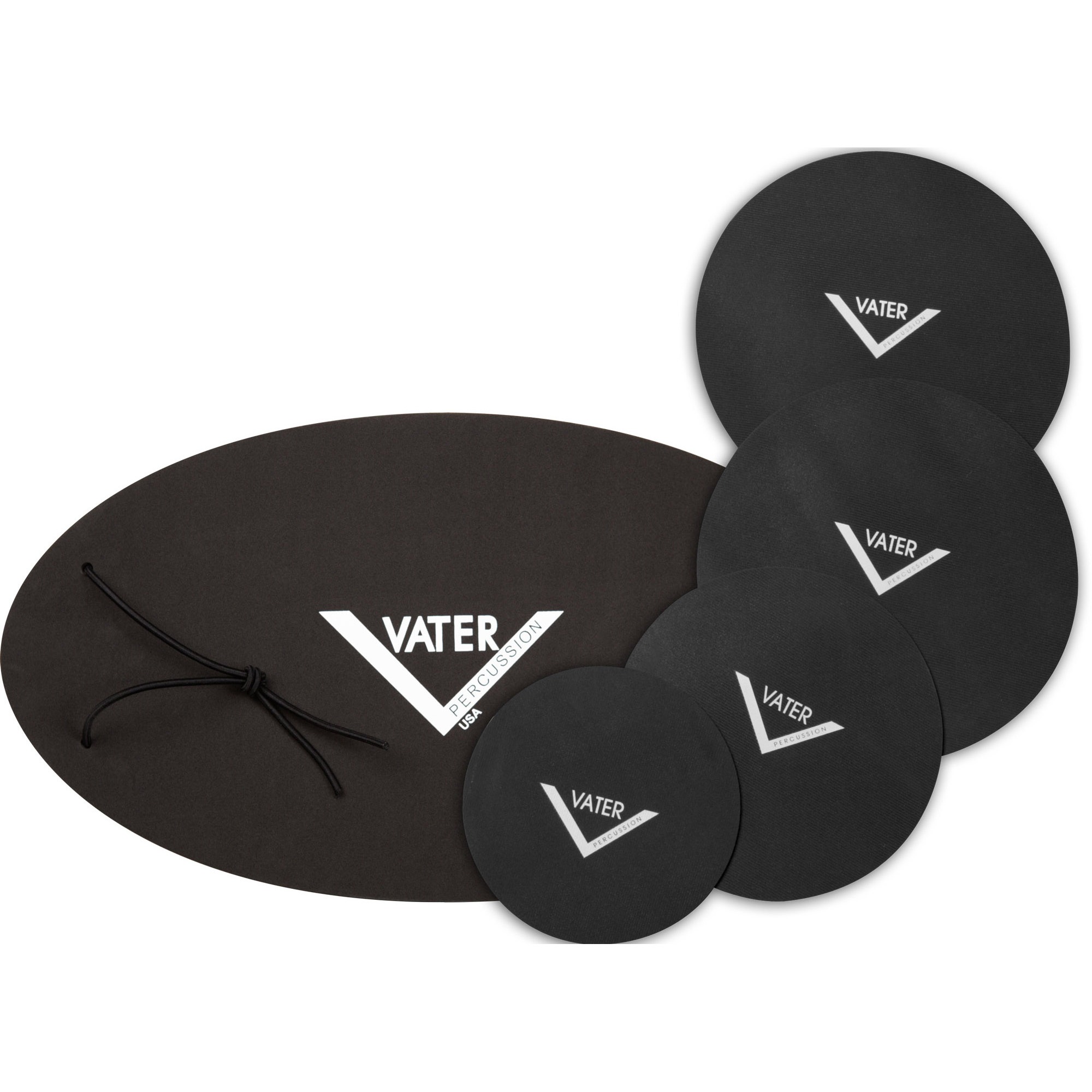 фото Резиновые накладки на барабаны для беззвучной тренировки vater vngcrp complete rock pack