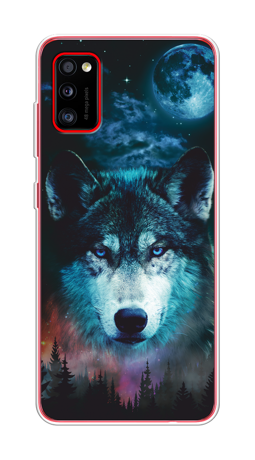 

Чехол на Samsung Galaxy A41 "Лунный волк", Бирюзовый;розовый;синий, 2100450-1